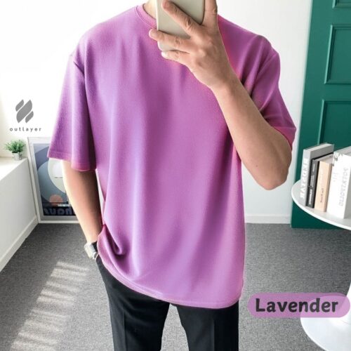 Drop Shoulder T-Shirt- Lavender